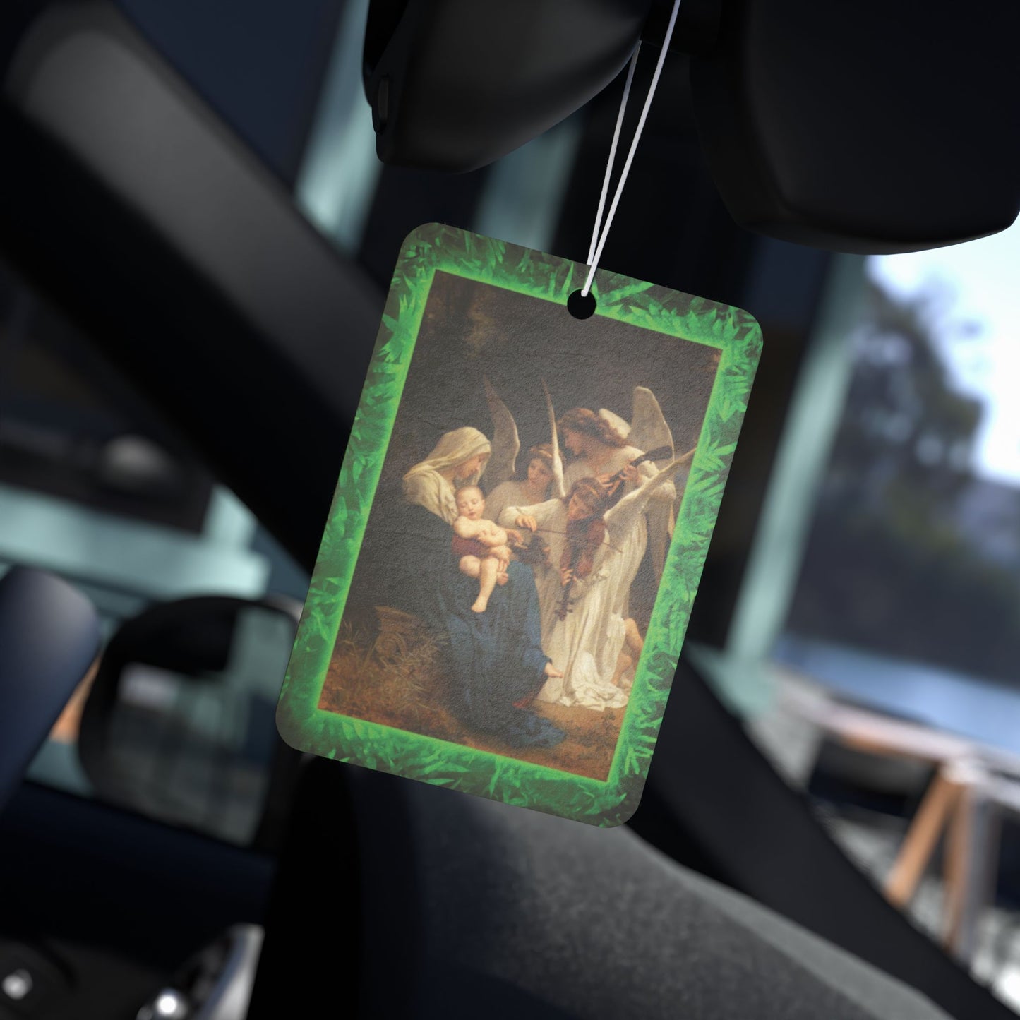 Car Air Freshener - Tropical GLOW Song of the Angels, Mary and Jesus, Religious