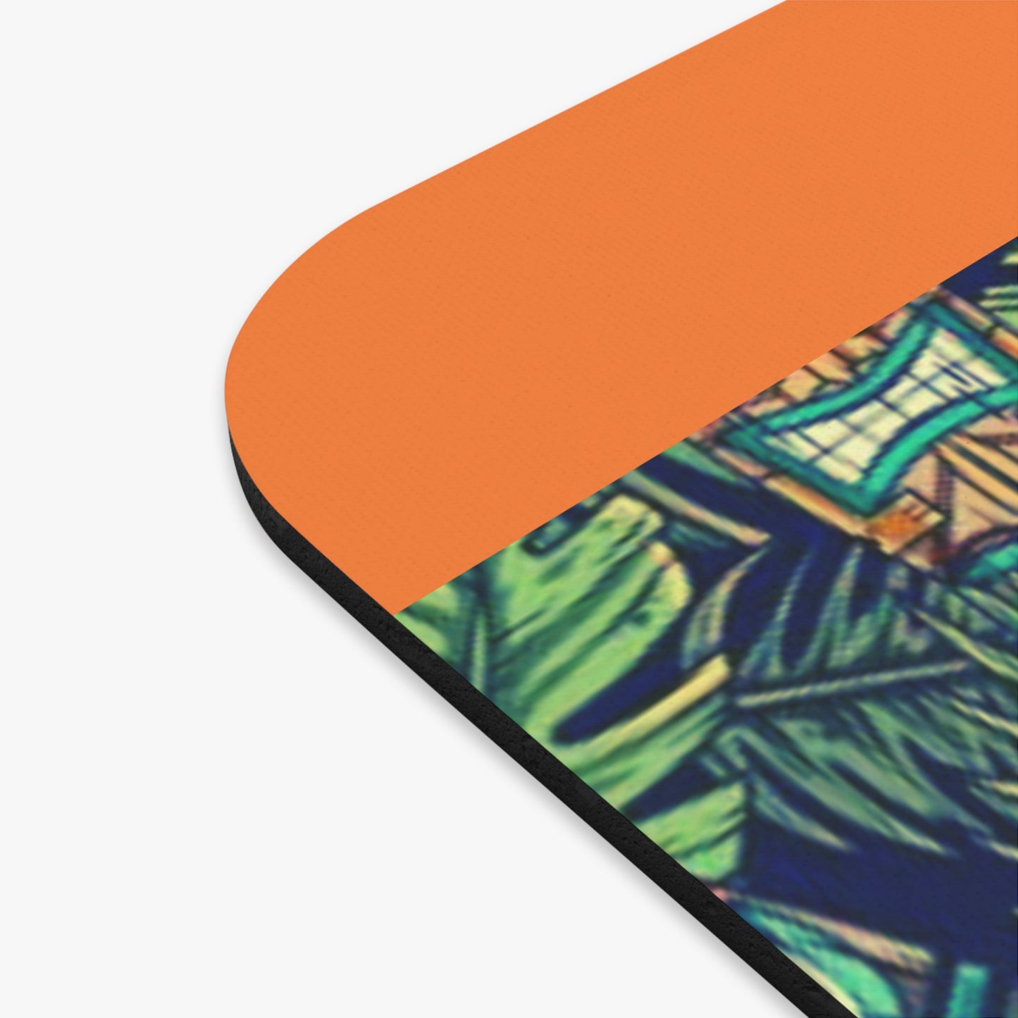 Mouse Pad (Rectangle) - Tiki Greenery, Orange