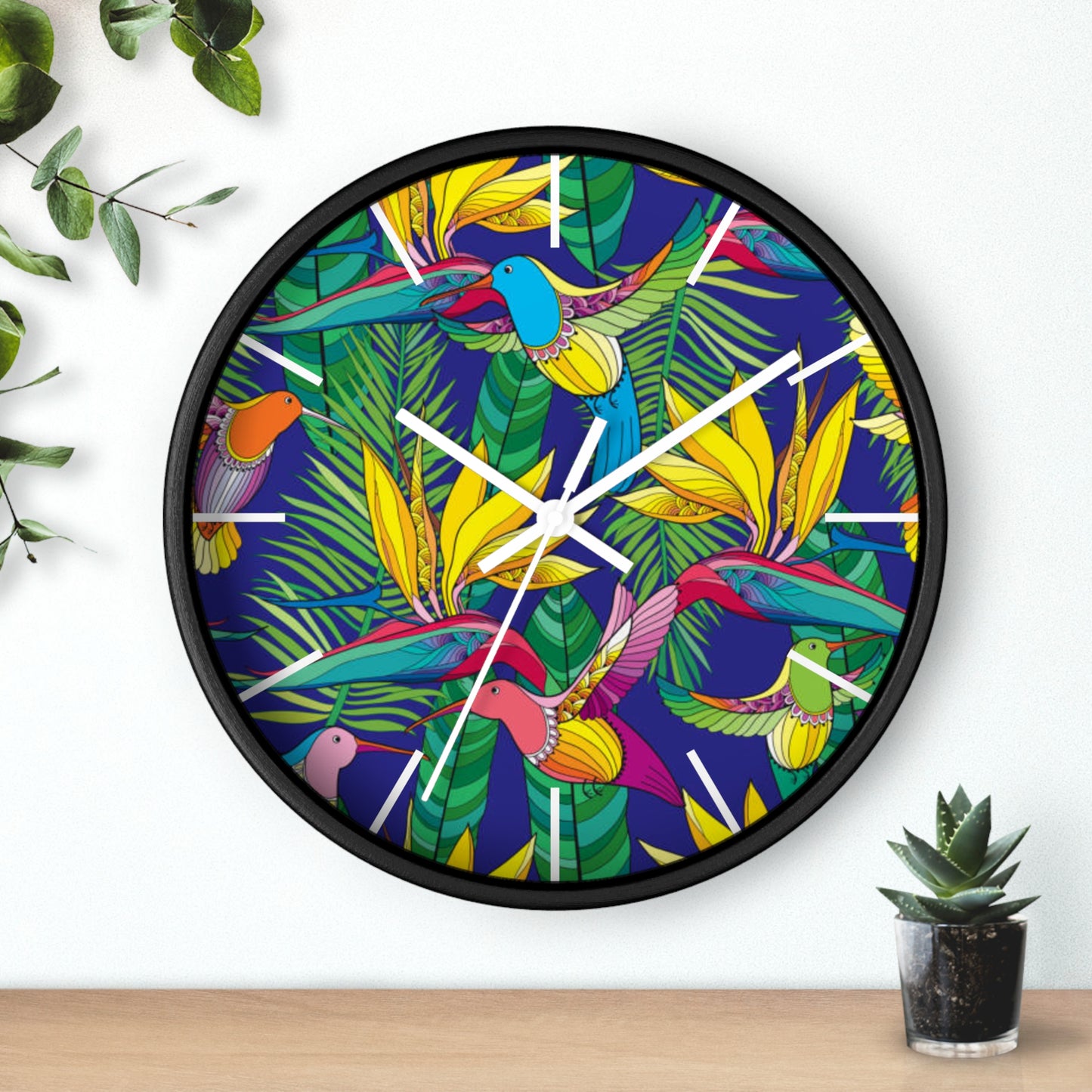 Wall Clock, Bird of Paradise Toile