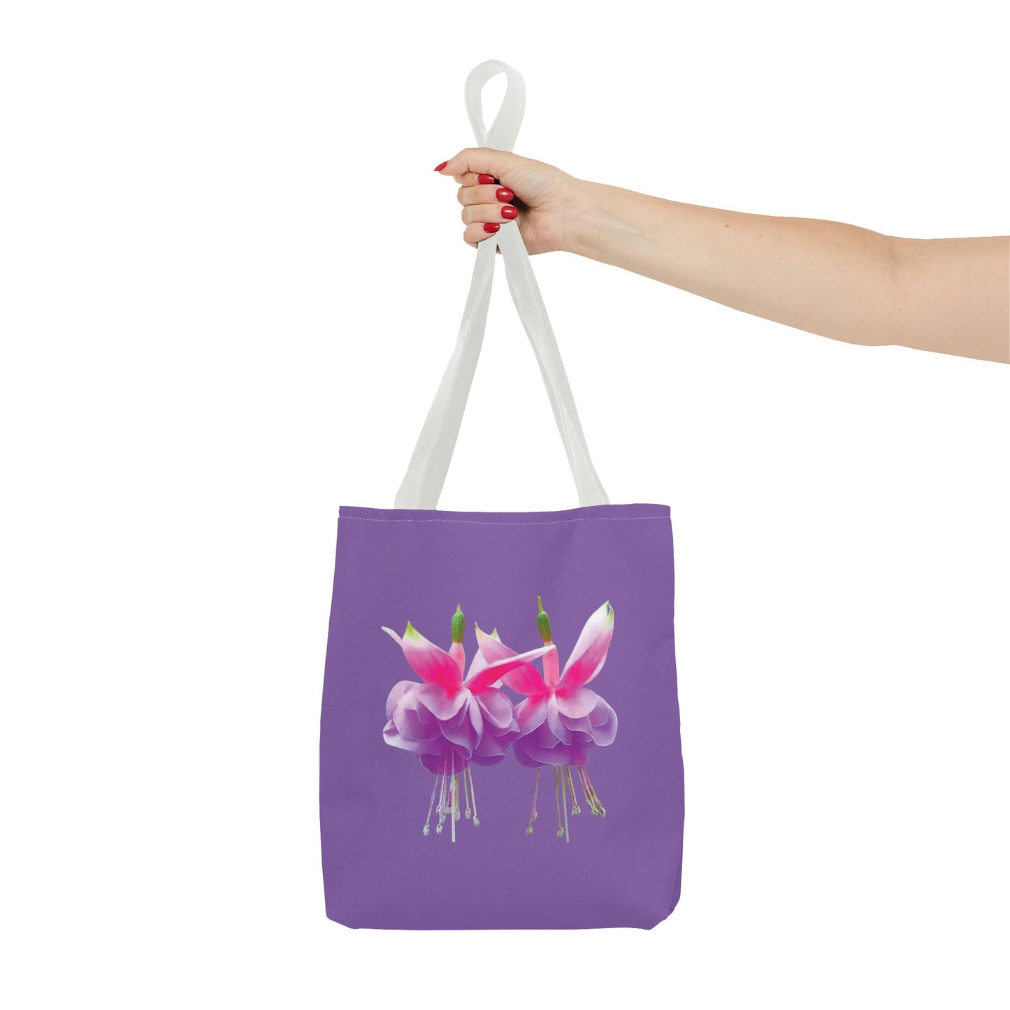 Tropical Real Two Fuchsias/Lt. Purple Tote Bag - 3 Sizes