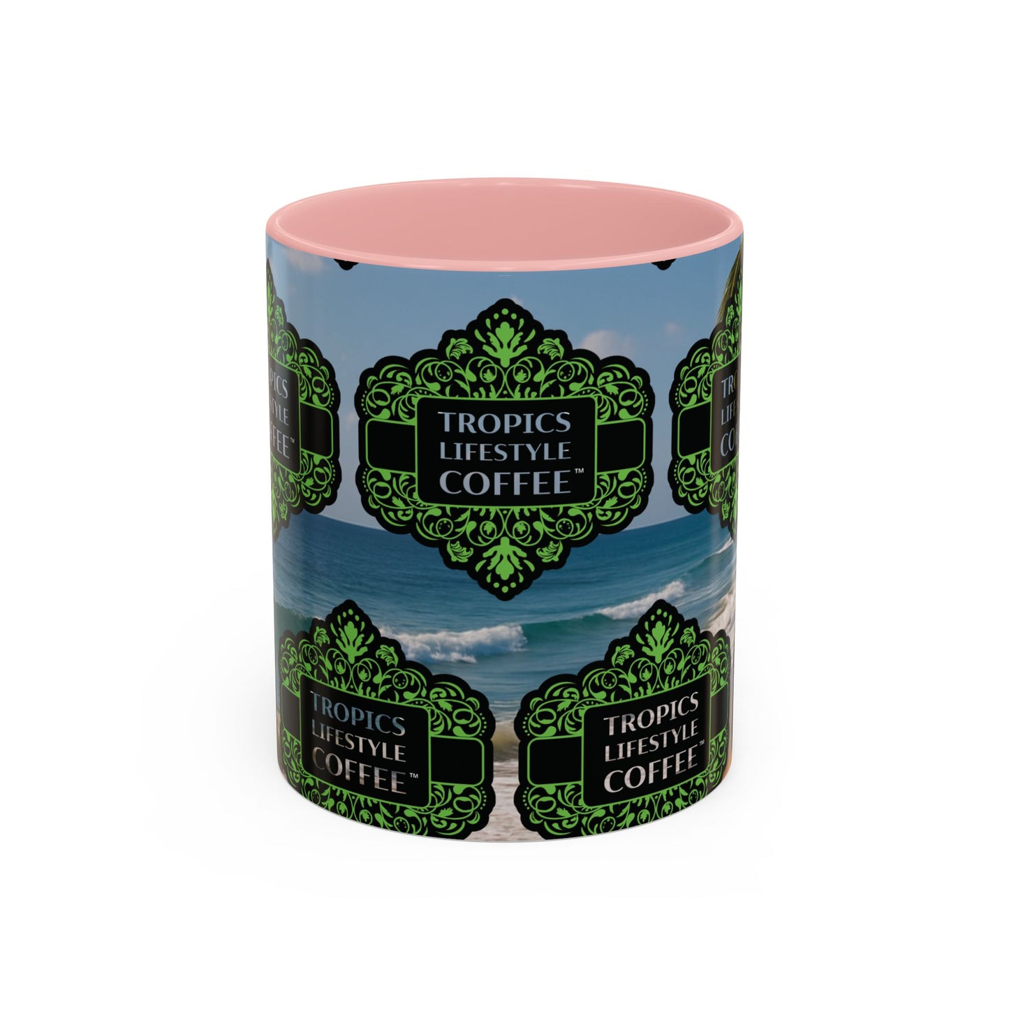 Accent Coffee Mug (11, 15oz), 8 Colors - Tropics Lifestyle Coffee, Meet You There