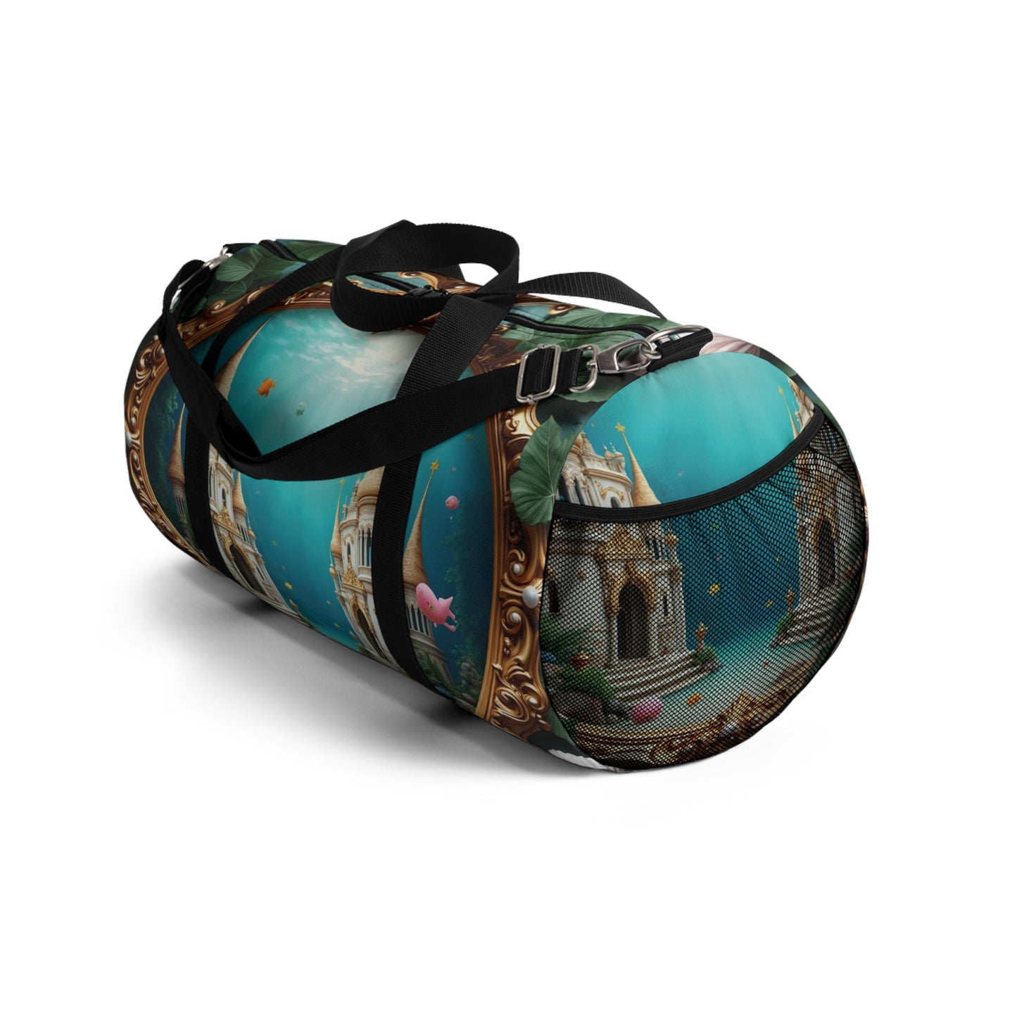 Tropical Rainforest Duffel Bag - Perfect for Travel and Gym / Framed Mermaid Palace, Libyan Sea