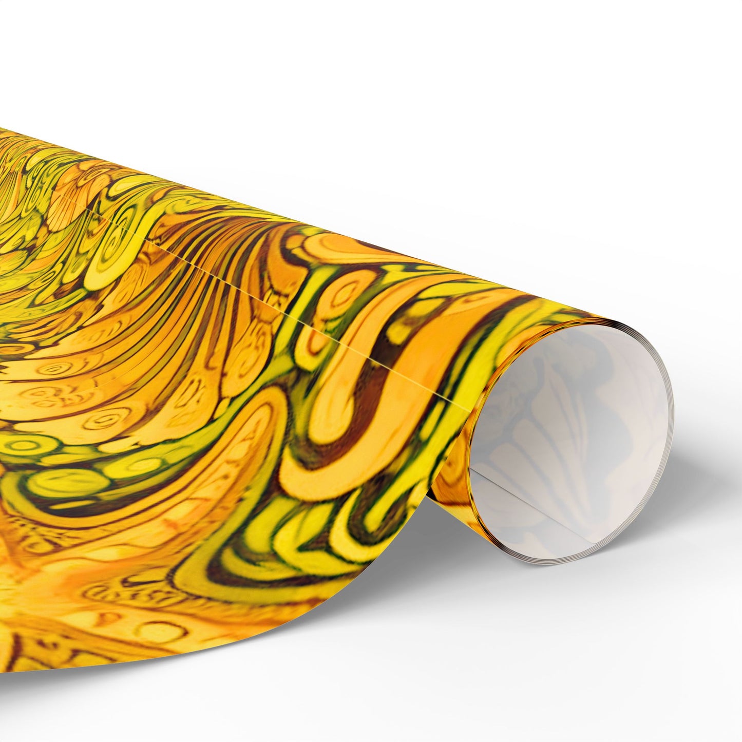 Wrapping Paper - Tropical Gift Wrap for All Occasions, 3 Sizes/2 Finishes / Seahorses, Yellow
