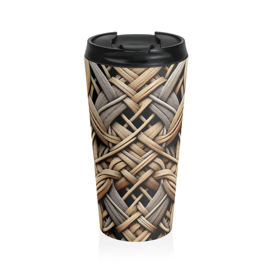 15 oz. Stainless Steel Travel Mug / Island Wicker Weave