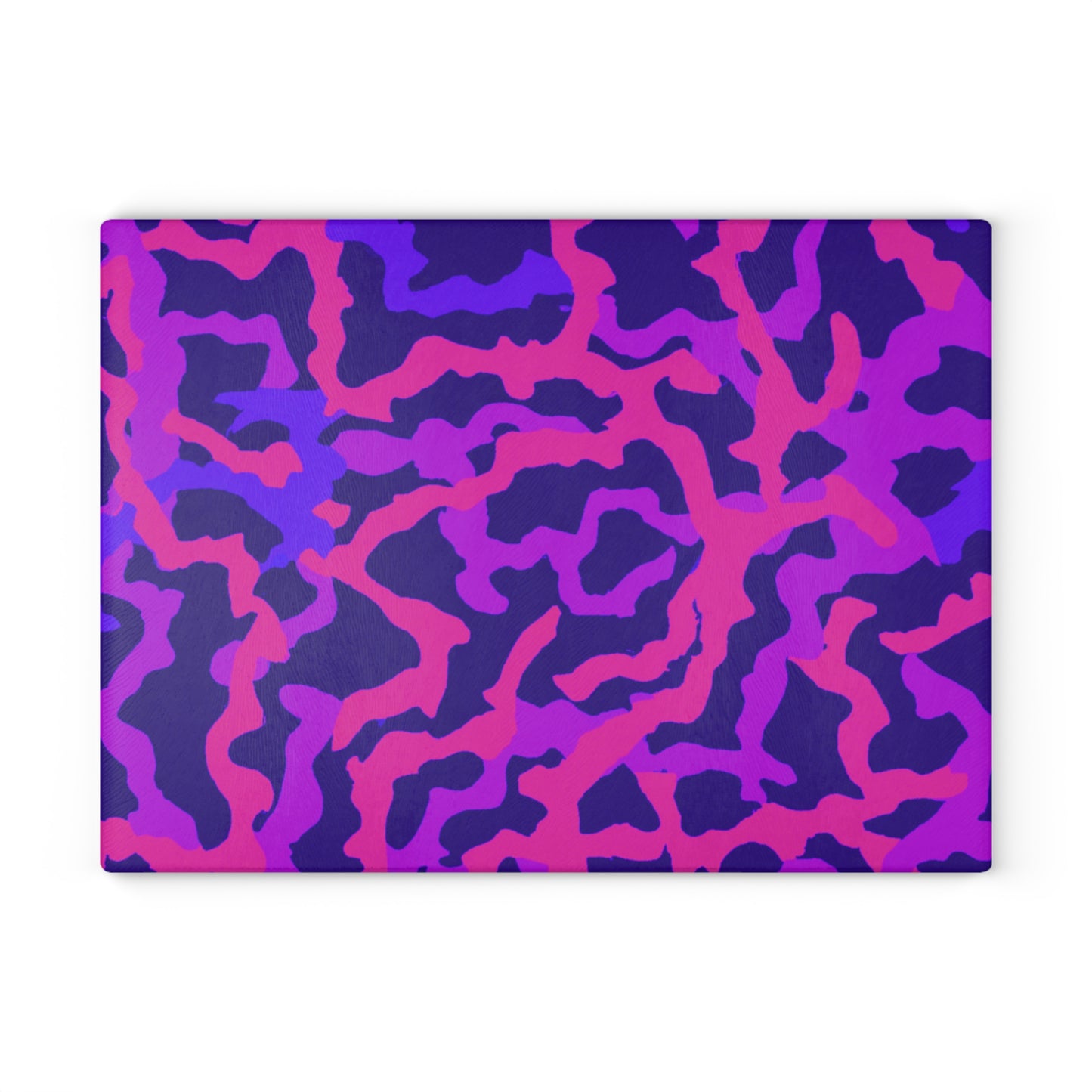 Glass Cutting Board, 2 sizes - Coral Threads/Heatwave