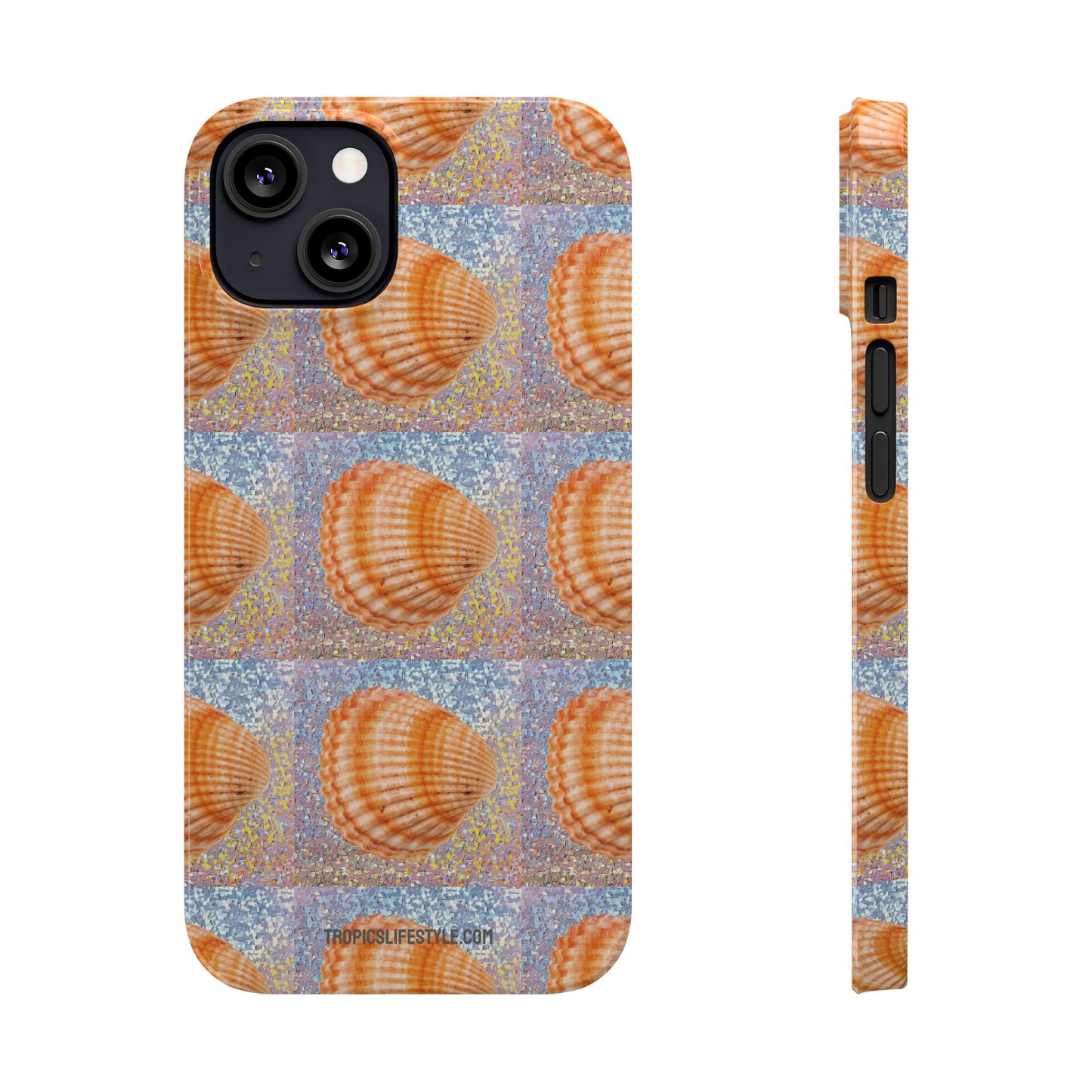 Slim Phone Cases - Disco Orange Scallop