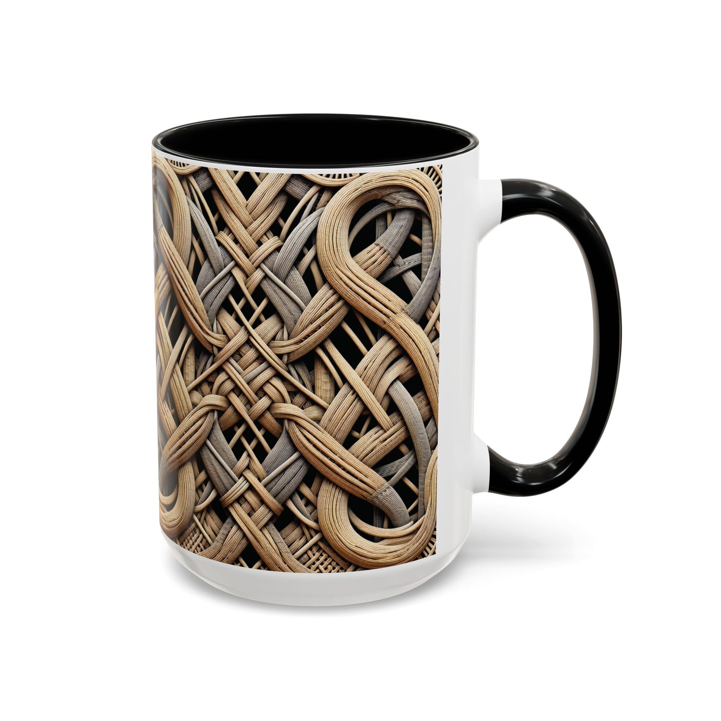 Accent Coffee Mug (11, 15oz), 8 Colors - Beach Wicker