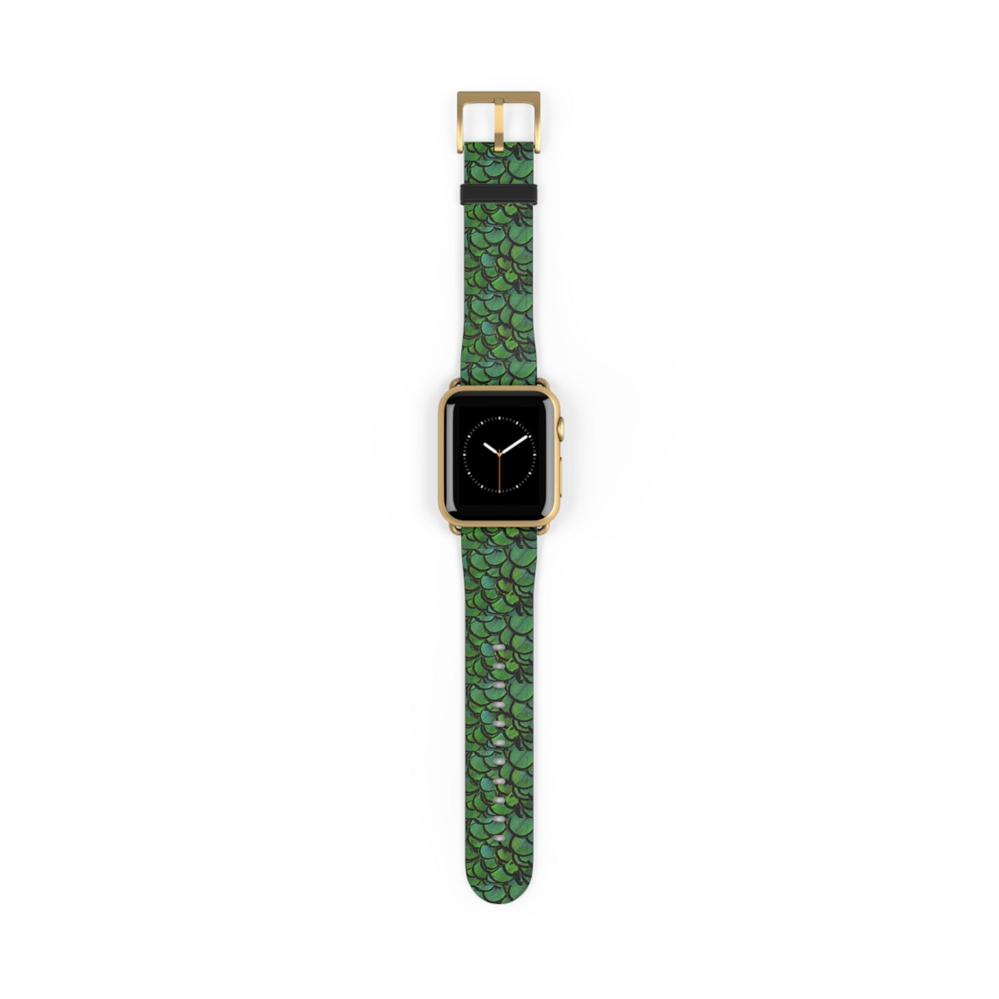 Apple Watch Band - Green Peacock Feathers