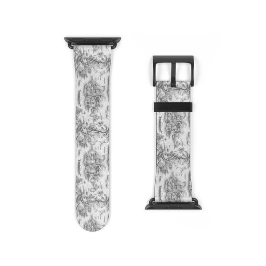 Apple Watch Band - Tropical Toile, soft black