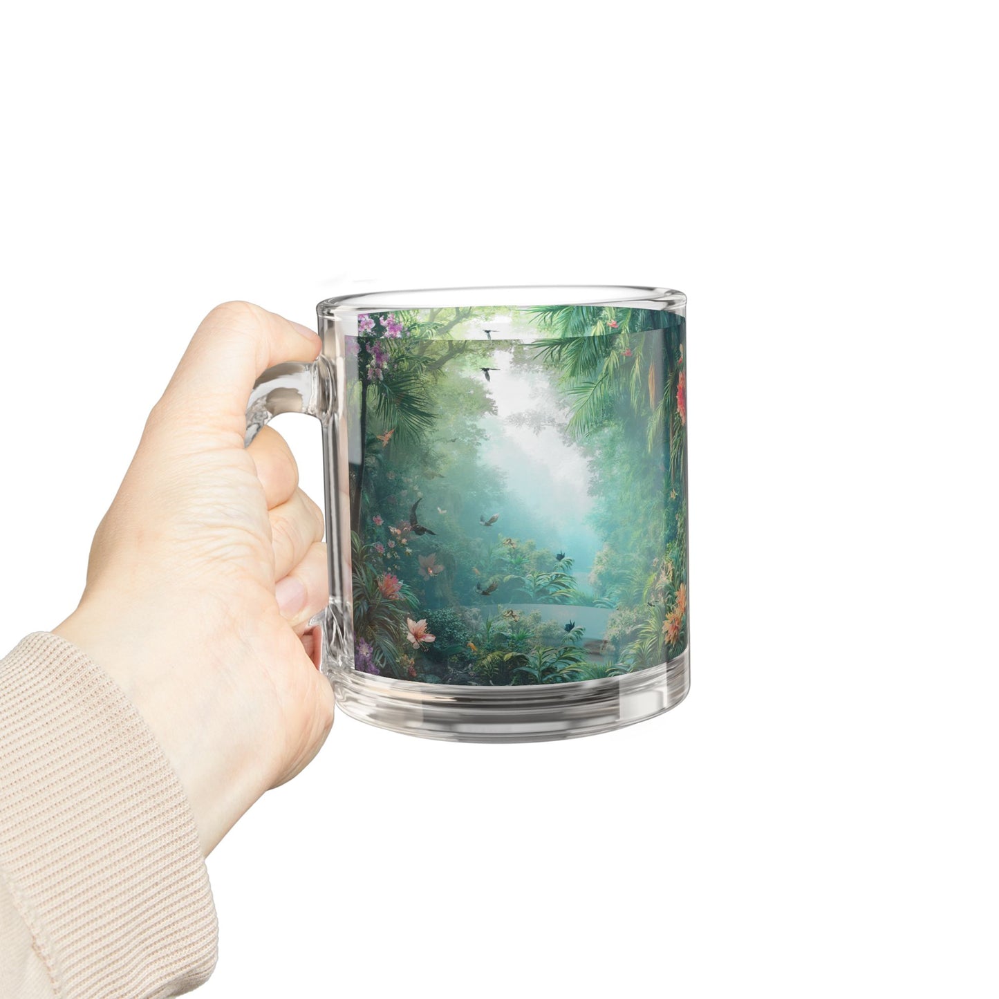 Another Perfect Day in Paradise Glass Mug - 10oz, Perfect for Rainforest Lovers