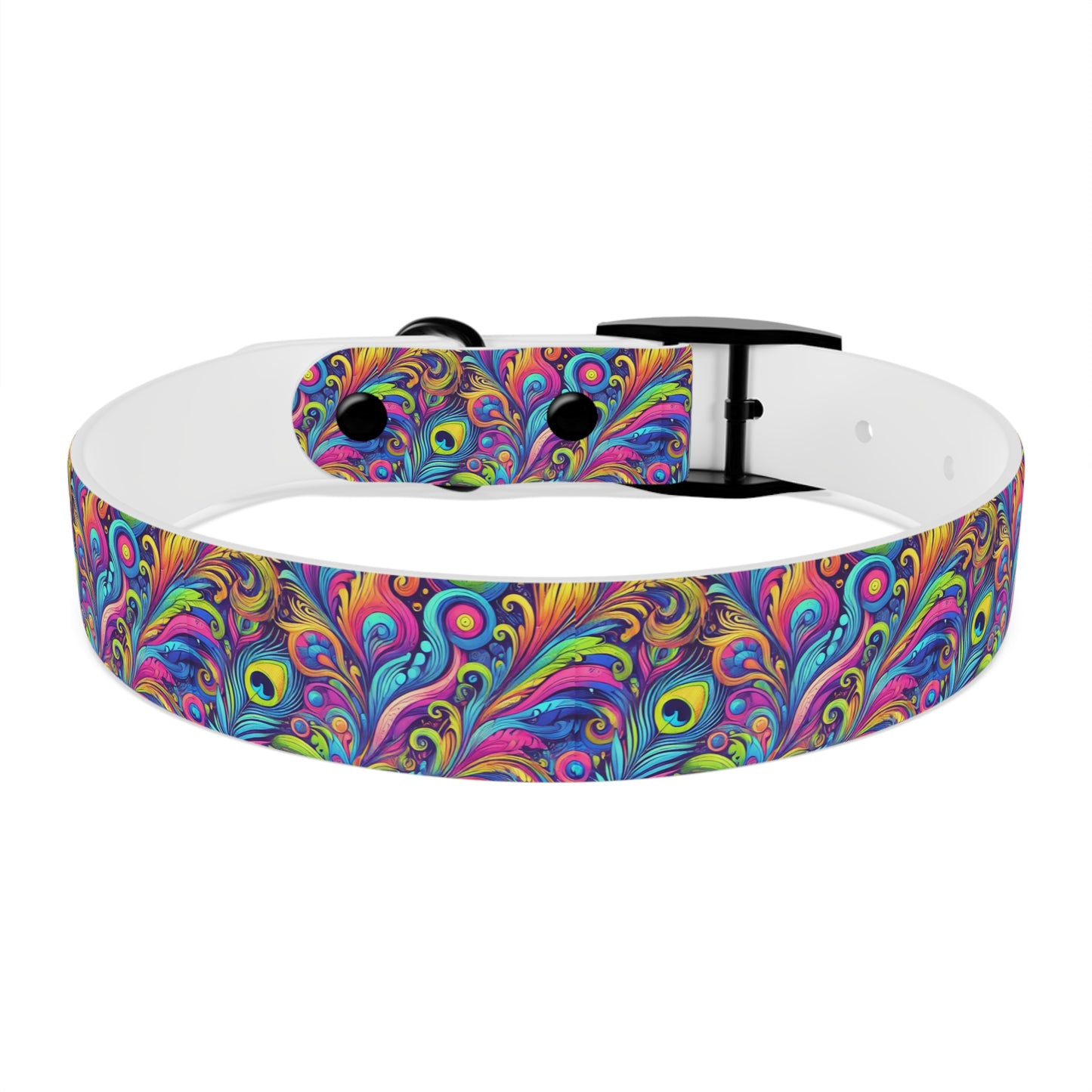 Tropical Dog Collar - Fun and Playful Pet Accessory / Feather Currents Pop