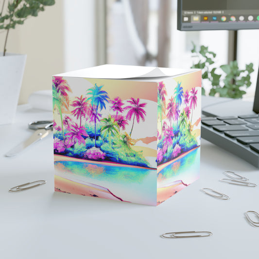 Note Cube - Watercolor Beach