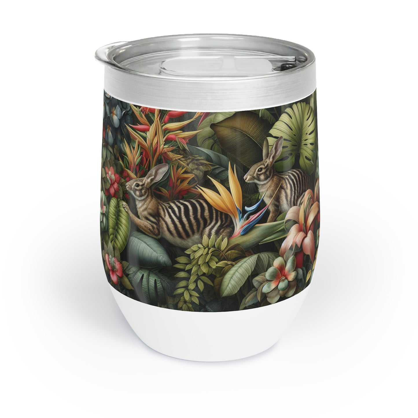Chill Wine Tumbler with Rainforest Rabbit Outing