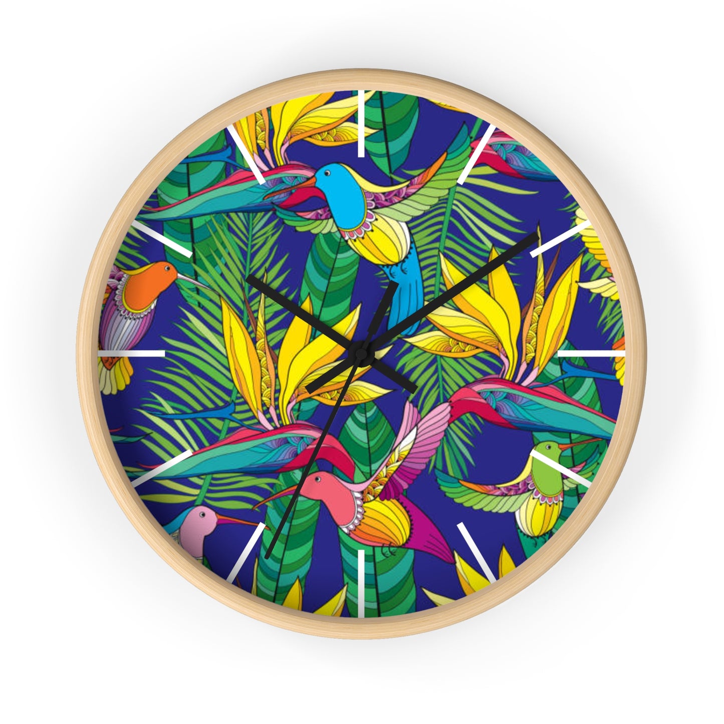 Wall Clock, Bird of Paradise Toile