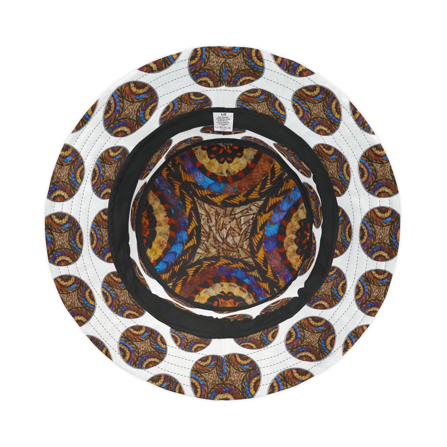 Tropical Polyester Bucket Hat, 2 Sizes - Real Butterfly Wing Plate #3