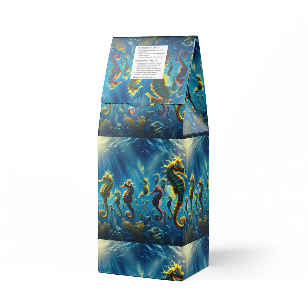 Cocoa Palms Blend™ (Medium-Dark Roast) Specialty Grade Craft Coffee / Seahorse Party