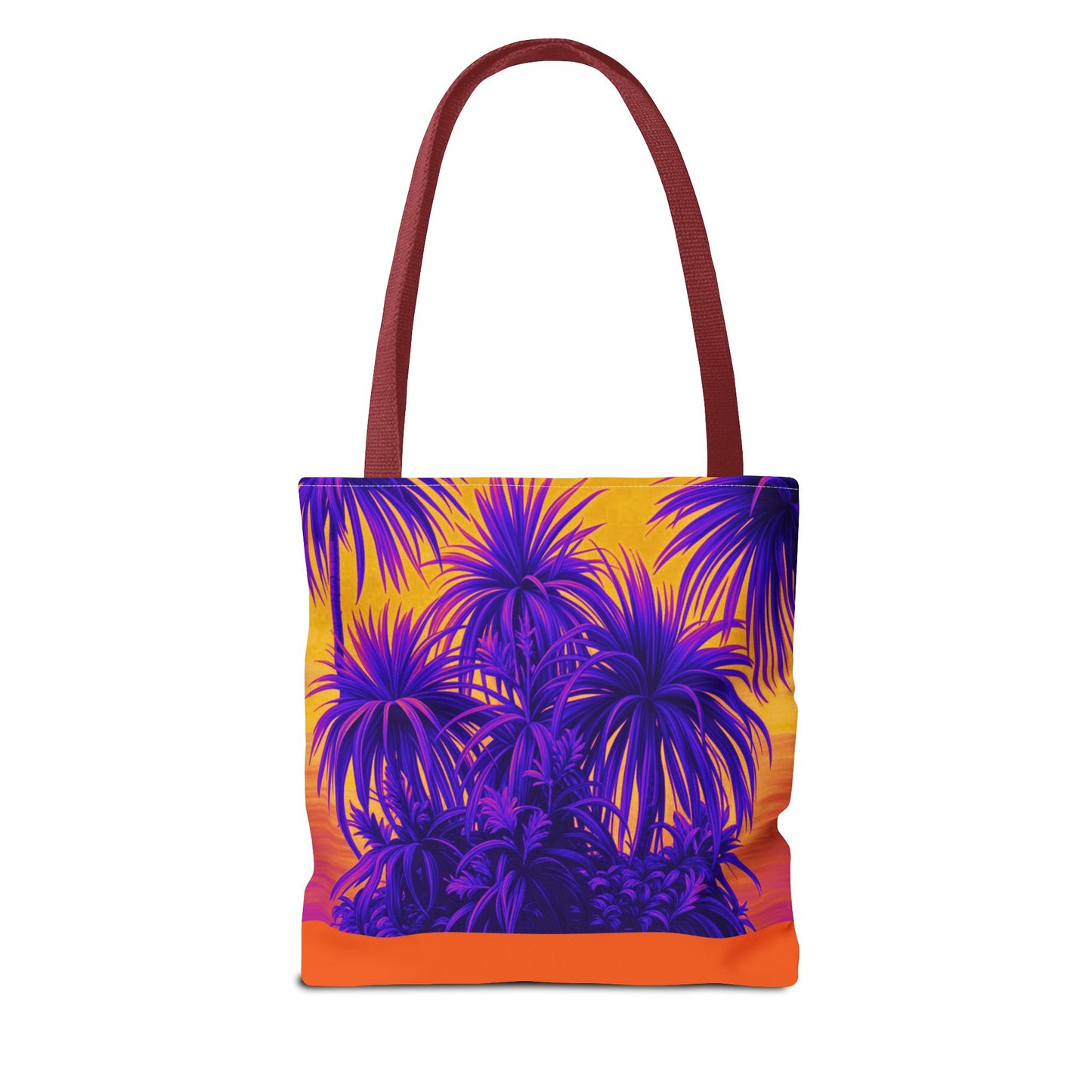 Tiny Palm Island Pop/Orange Tote Bag - 3 Sizes