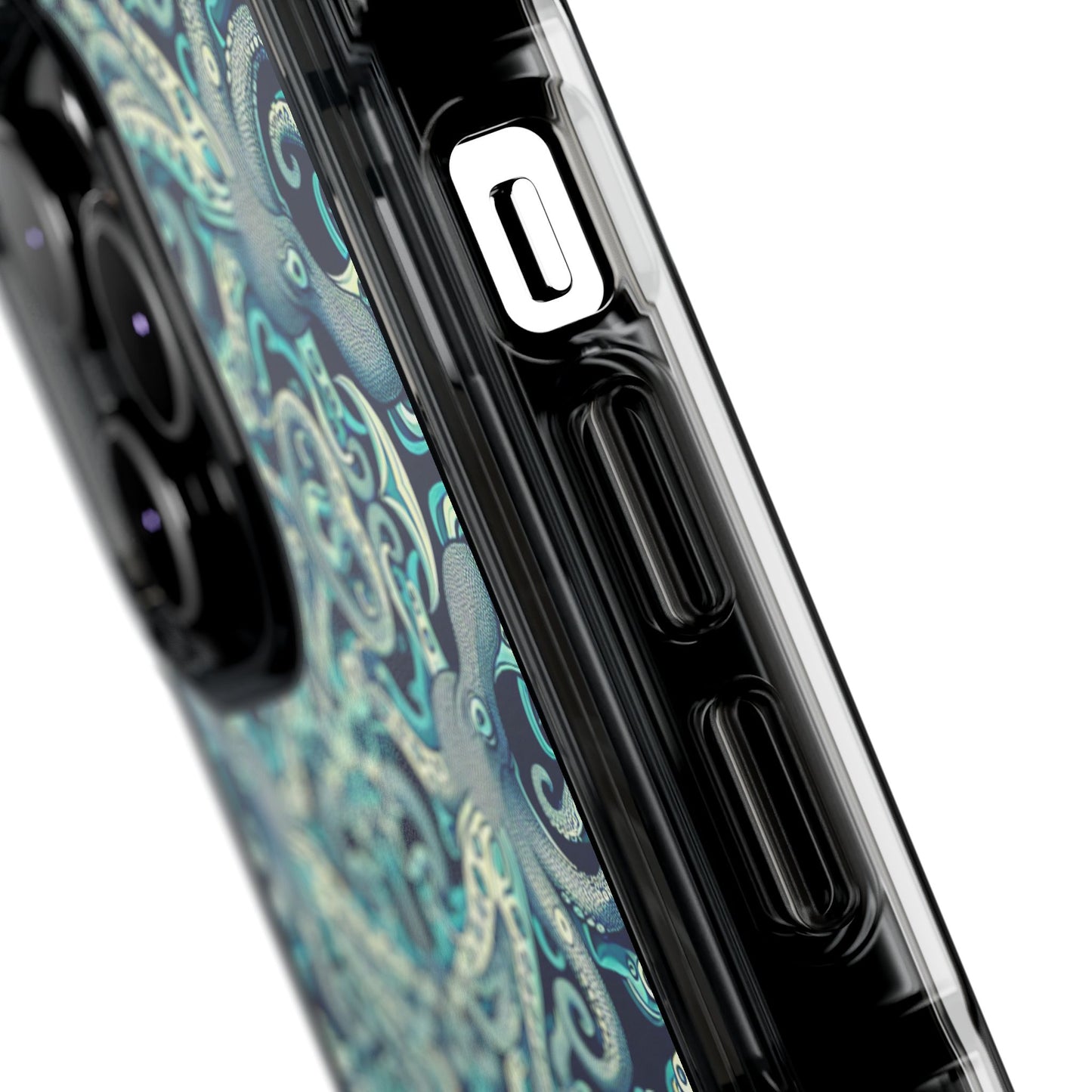 Twisted Aqua Octopus Magnetic Clear Phone Case, Many Models