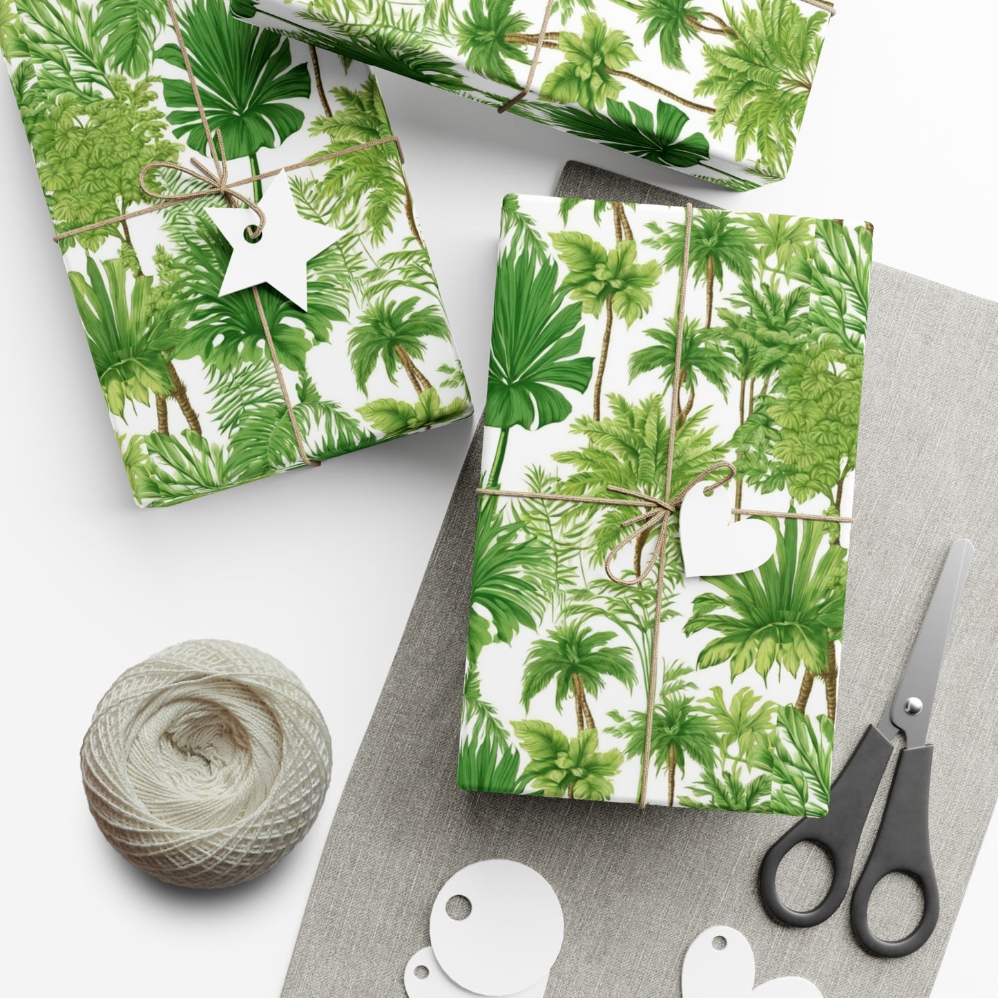 Wrapping Paper - Tropical Gift Wrap for All Occasions / 3 Sizes, 2 Finishes / Violet's Favorite Palms