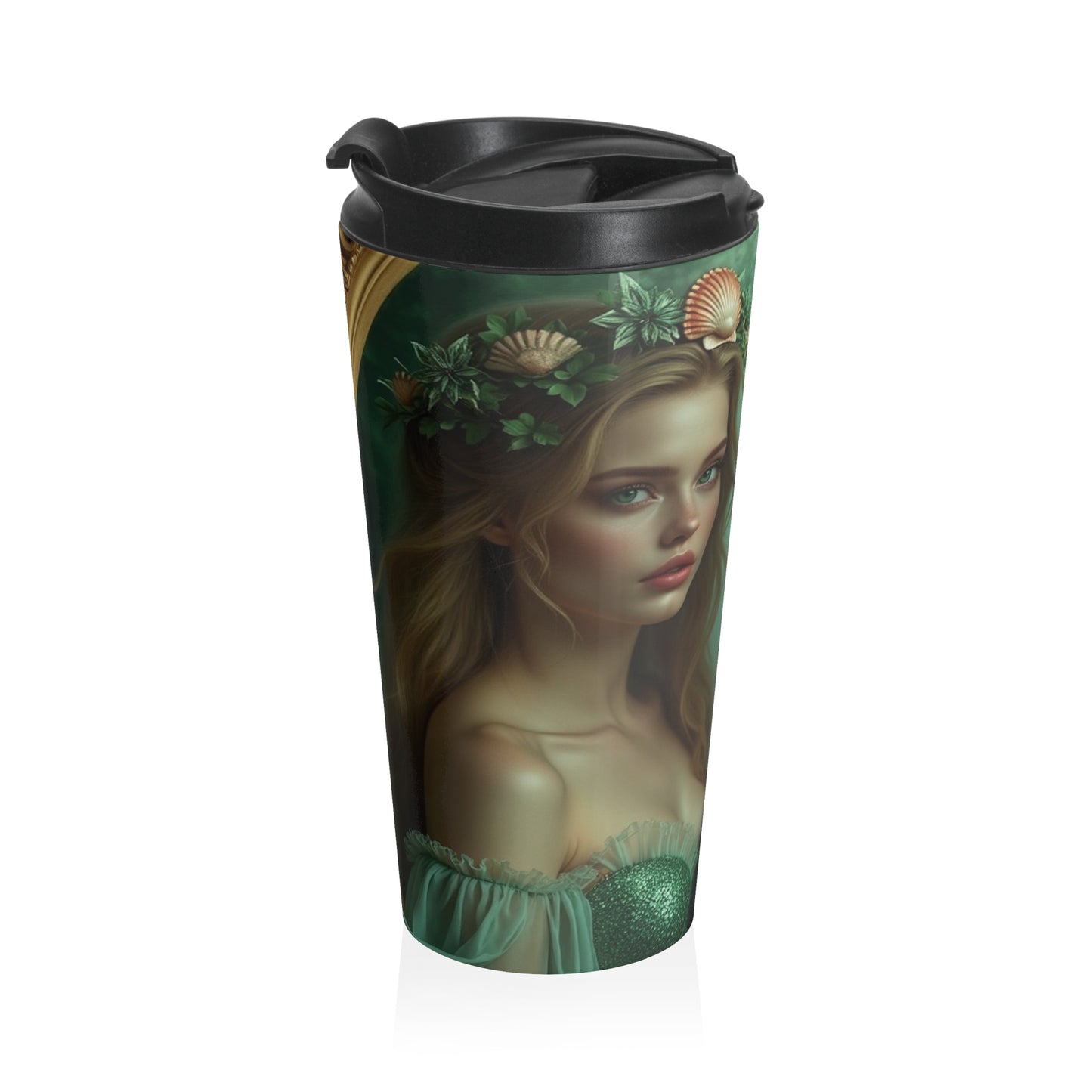 15 oz. Stainless Steel Travel Mug / Mermaid Princesses