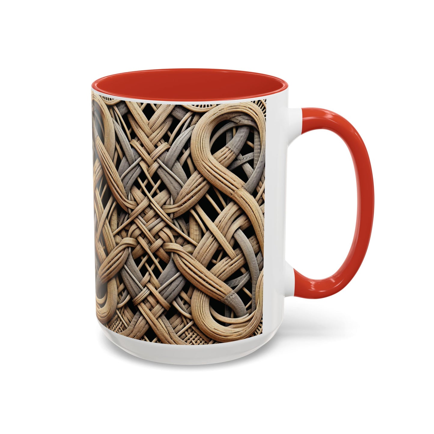Accent Coffee Mug (11, 15oz), 8 Colors - Beach Wicker