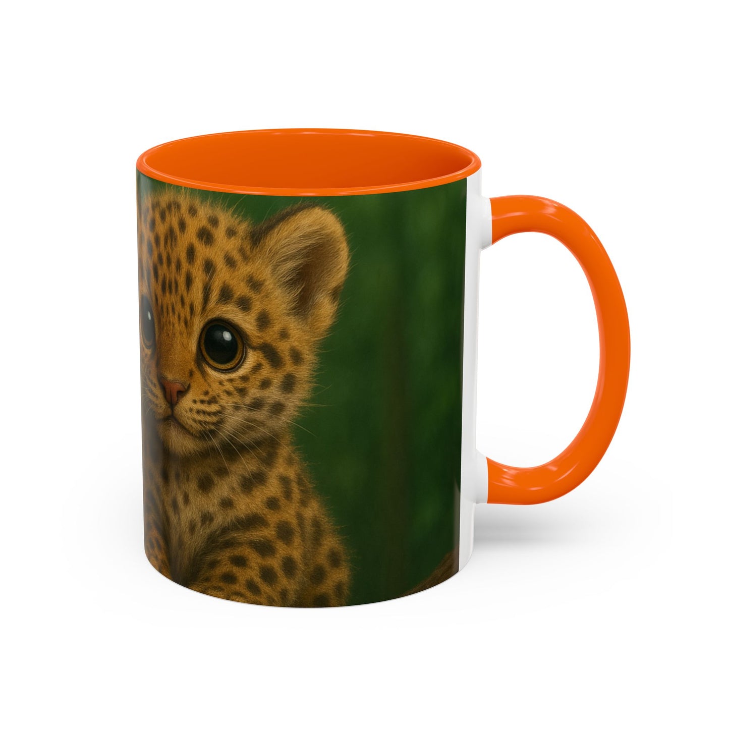 Accent Color Coffee Mug (11, 15oz), 8 Colors - Baby Jaguars