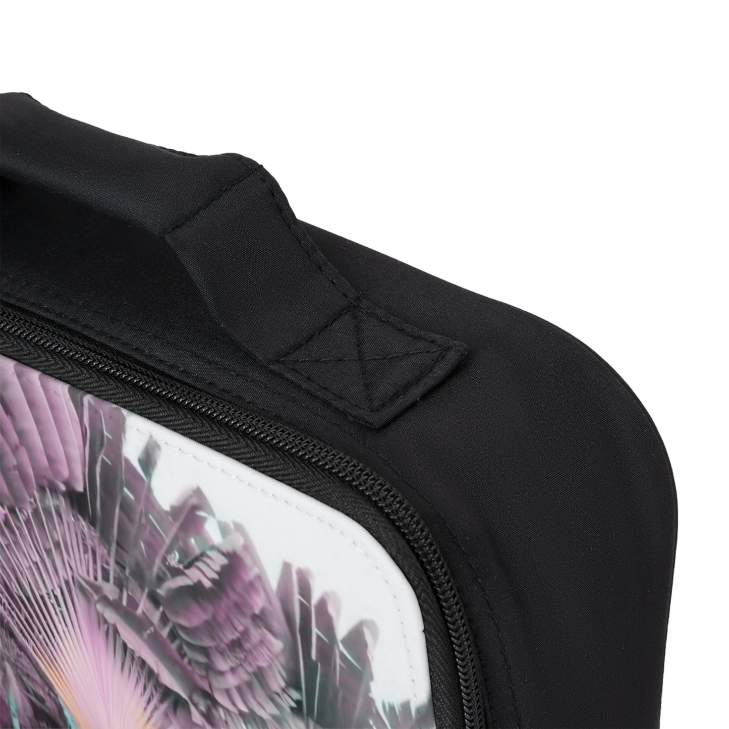 Traveler's Palms/Lilac Lunch Bag - Eco-Friendly Insulated Tote, Adult and Child Lunchbox / Perfect for Picnics, Beach Outings