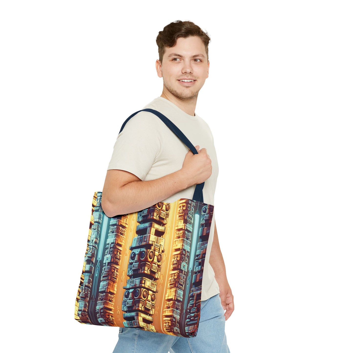 Techno Tiki Totems Tote Bag - 3 Sizes