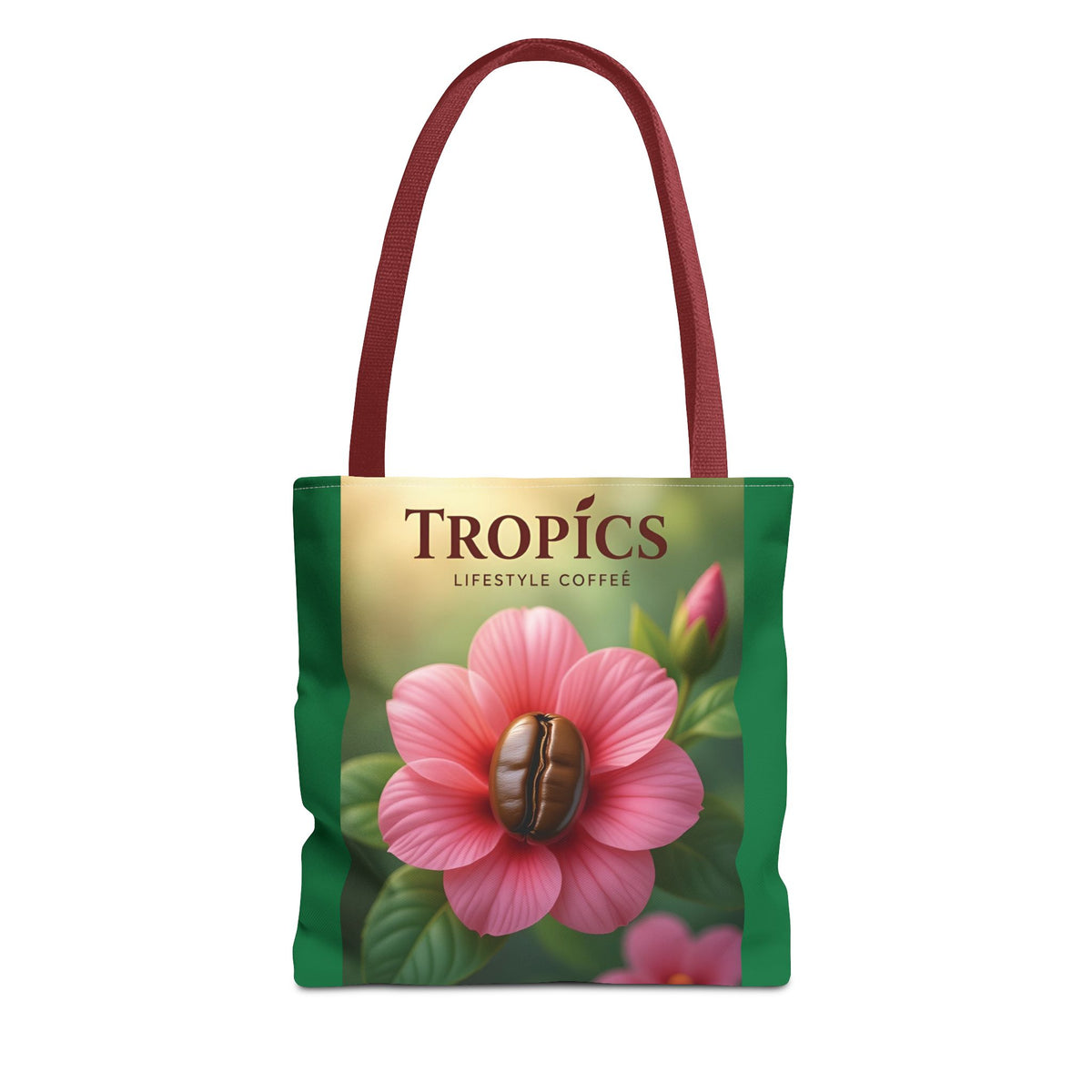 Pink Flower/Green TLCoffee Tote Bag - 3 Sizes