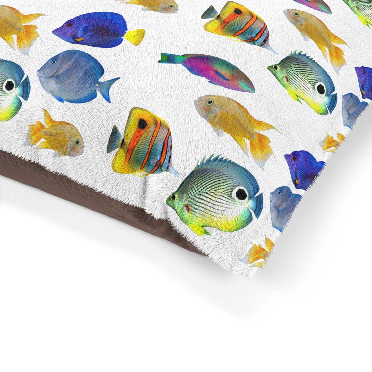 Pet Bed - Cozy and Fun Dog or Cat Bed for Beach Lovers / School of Fish