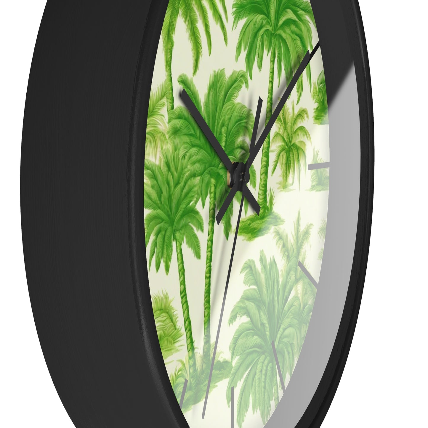 Wall Clock, Playful Palms Toile, Hands/Base Variants