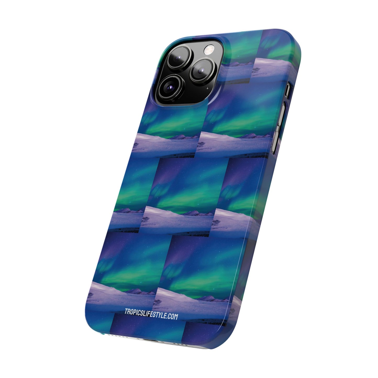 Slim Phone Cases - Cold Ocean Lights, Peacock