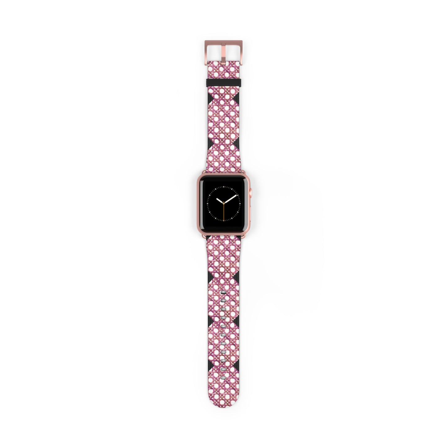 Apple Watch Band - Hibiscus Wicker Chair Weave, Black
