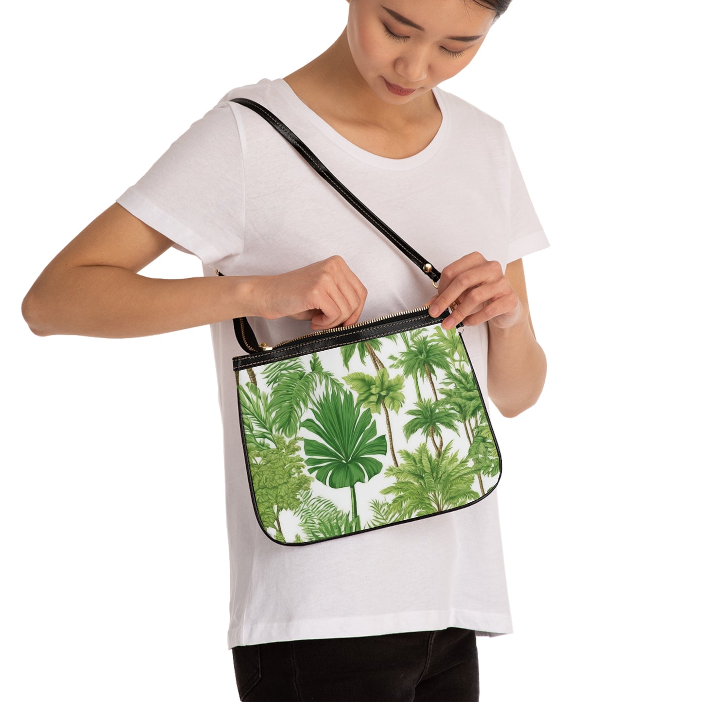 Tropical Small Shoulder Bag | Stylish Crossbody Purse / Violet's Favorite Palms