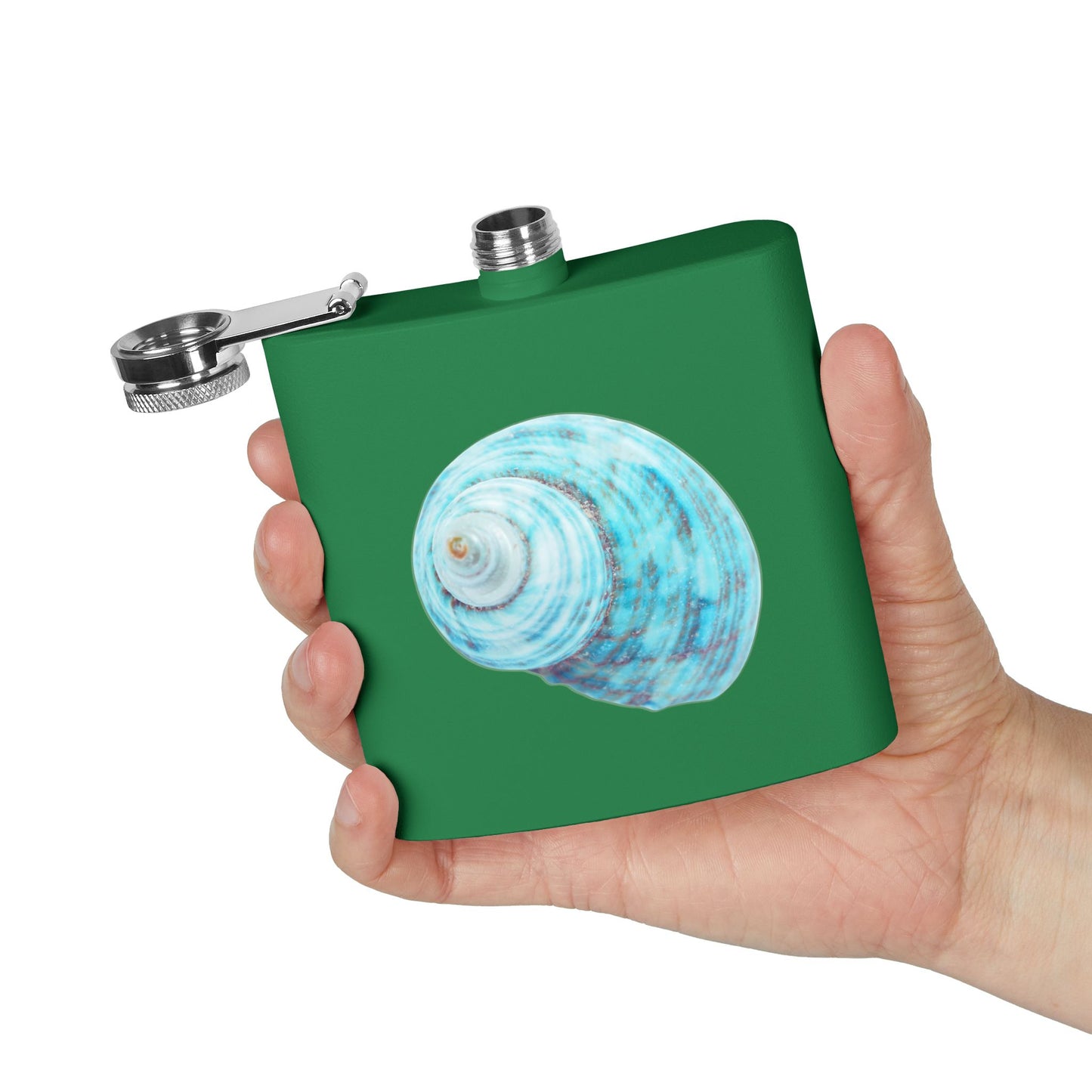 Tropical Stainless Steel 6 oz. Flask, Many Colors  – Real Jade Turbo Shell