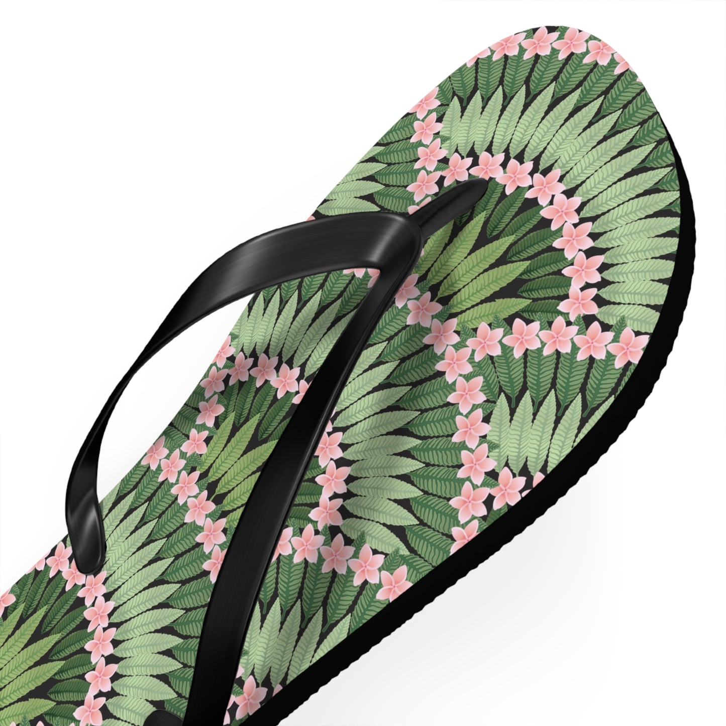 Flip Flops - Plumeria and Palms, Pink