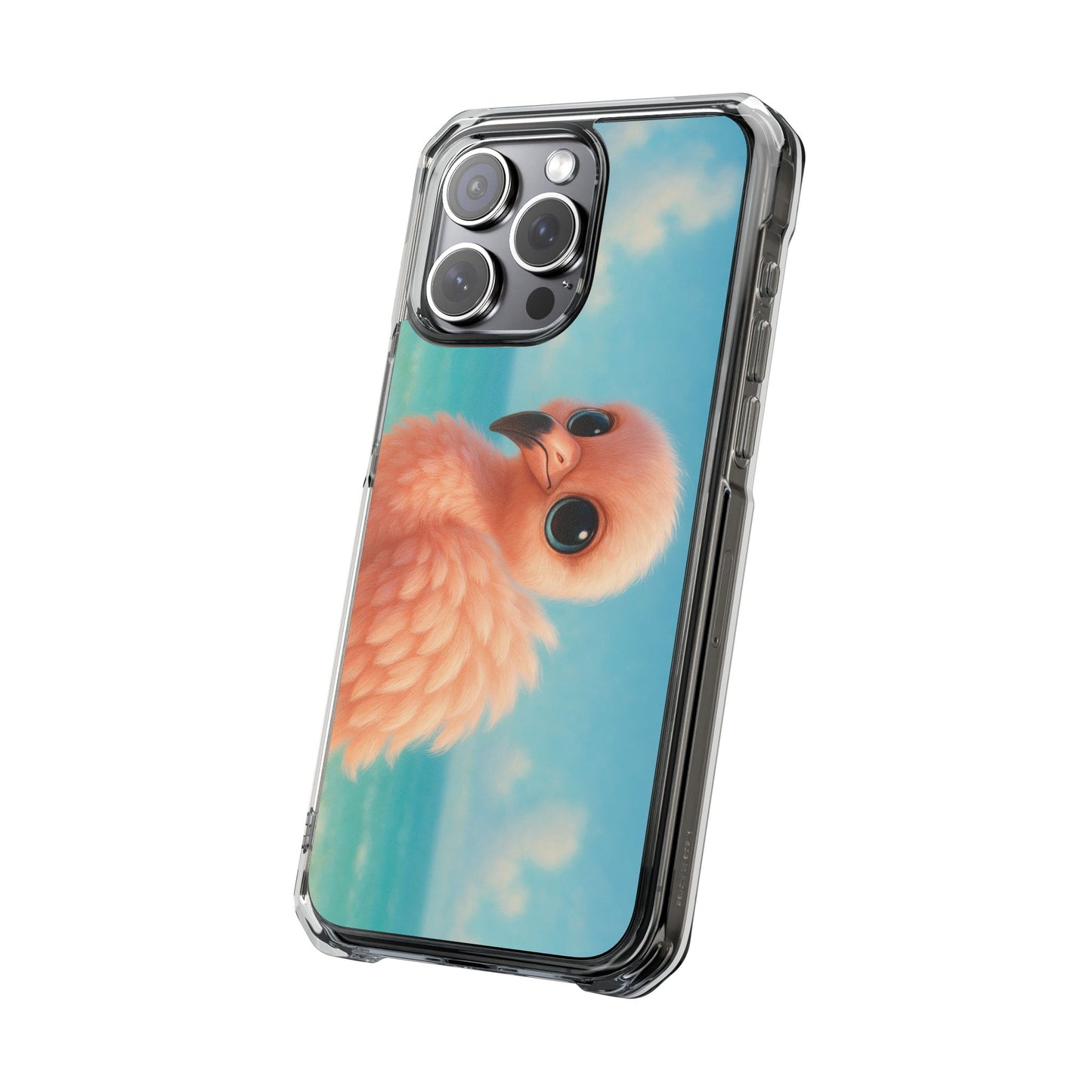 Baby Flamingo Magnetic Clear Phone Case, Many Models