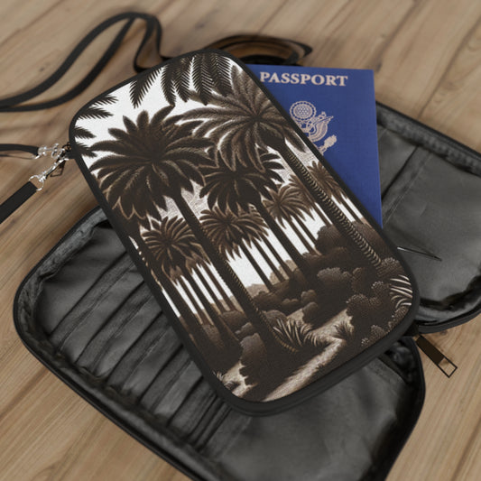Passport Wallet – Perfect for Travelers & Adventurers / Woodcut Palms