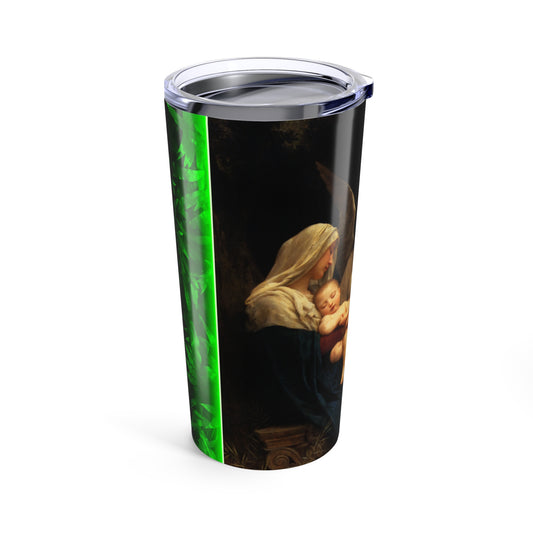 Religious Tumbler 20oz, Green, Tropical Glow Song of the Angels