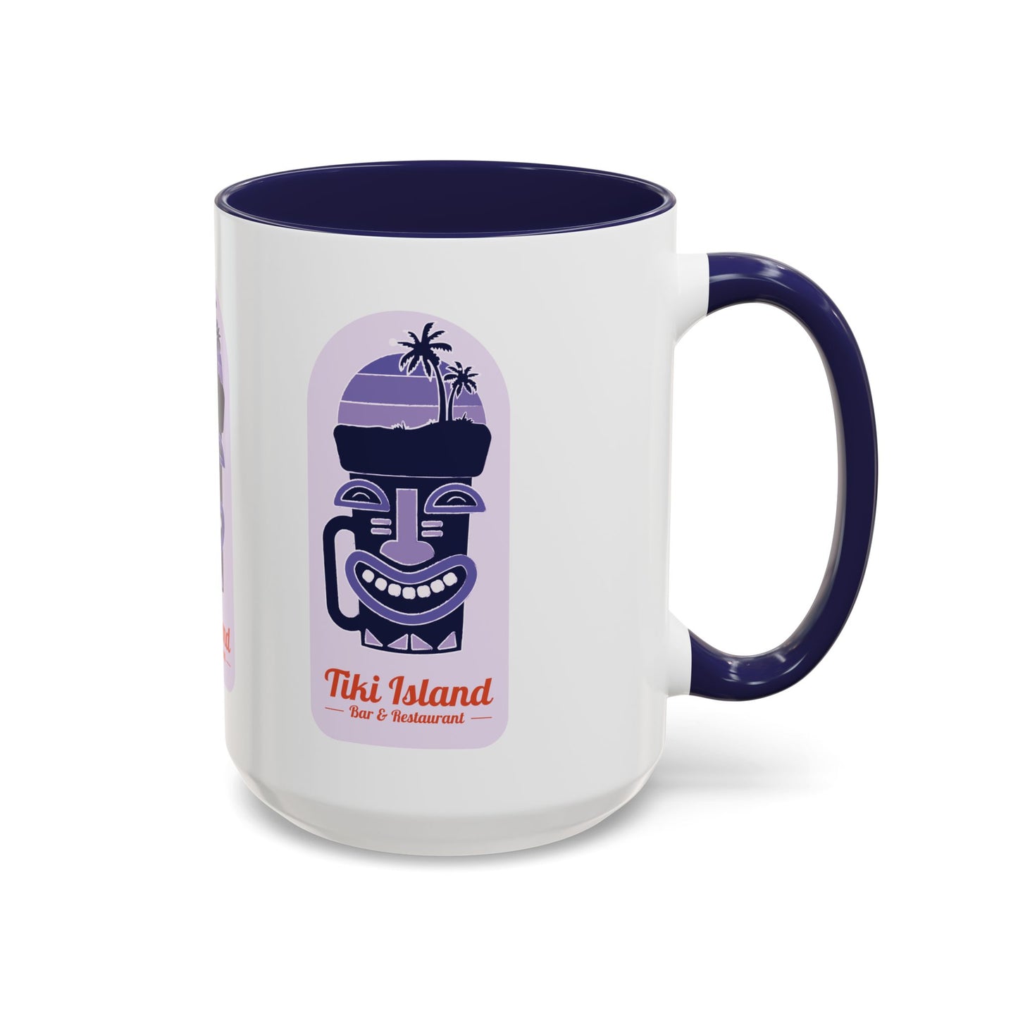 Tiki Island Accent Coffee Mug - Fun Tropical Drinkware for Beach Vibes, purple