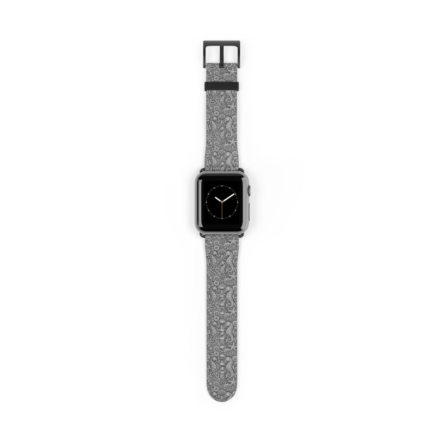 Apple Watch Band - Tropical Seahorse Trio, Noir