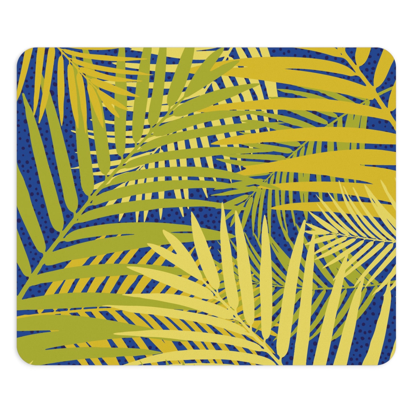 Tropical Mouse Pad, 2 Shapes - Beach Vibes for Home Office & Gamer / Golden Palms