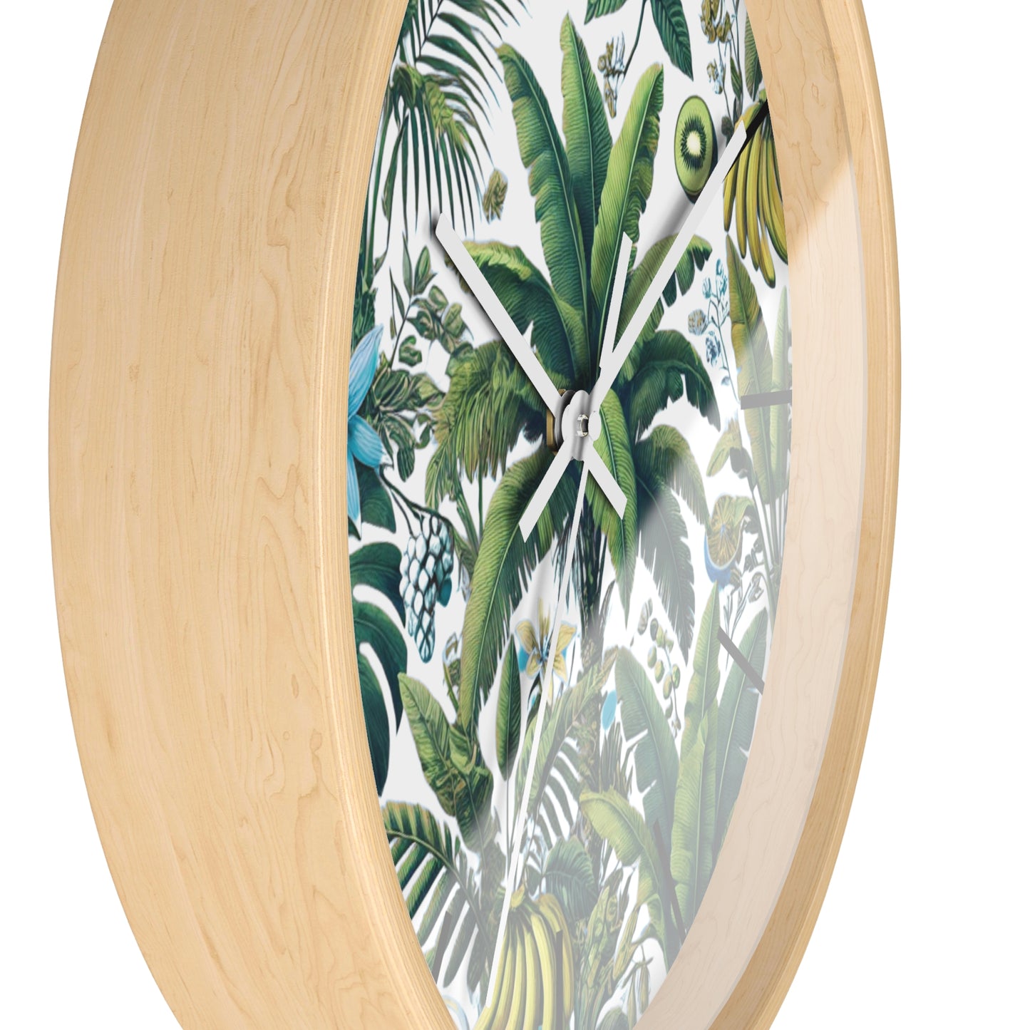 Tropical Fruit/White Wall Clock – Fun Home Decor for Nature Lovers, 6 Variants