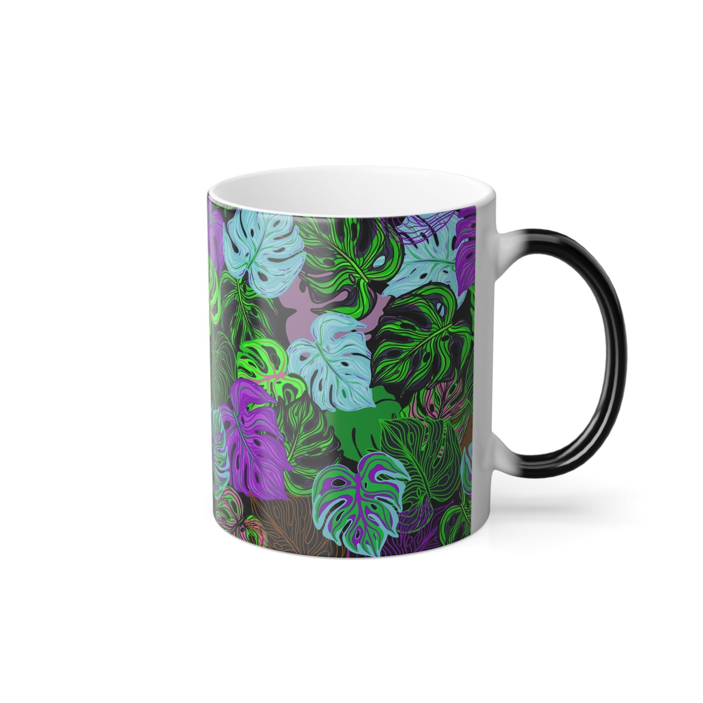 Color Morphing Mug, 11oz, Monstera Party