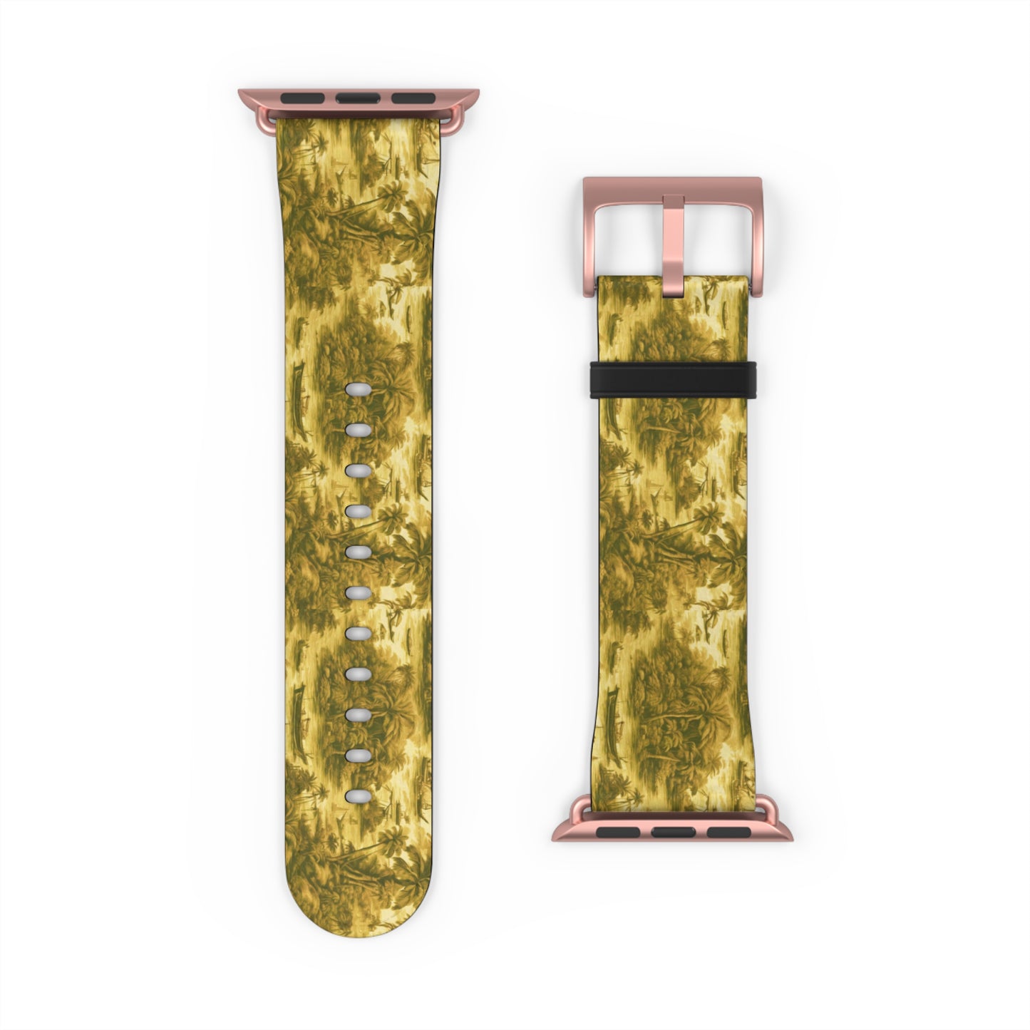 Apple Watch Band - Tropical Toile, gold