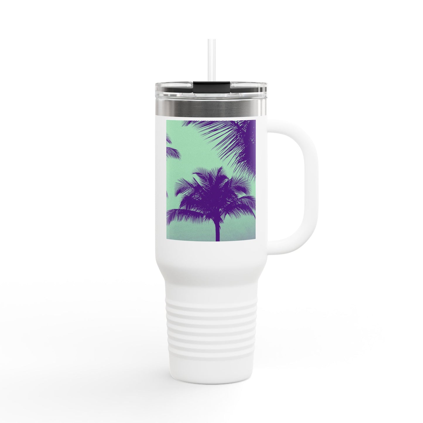 Insulated Travel Mug, 40oz / Palm Glow Minty - Perfect for Outdoor Adventures