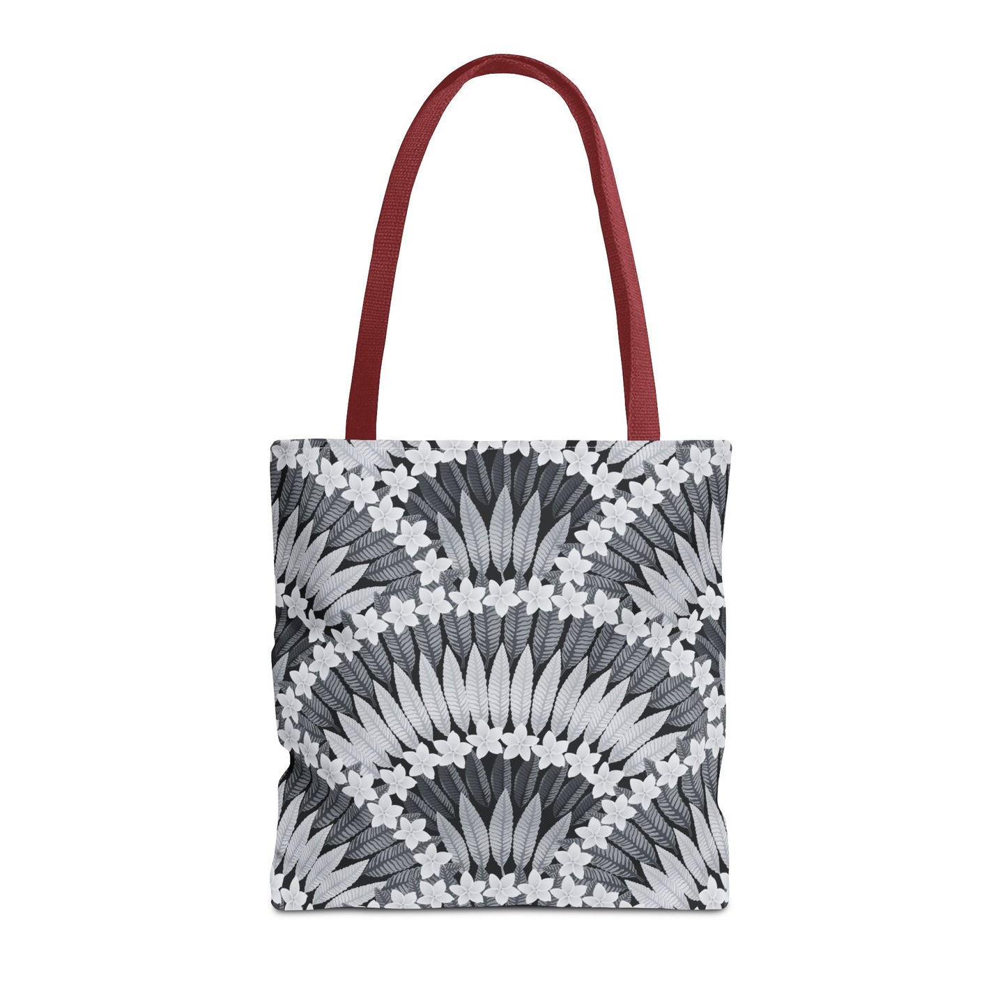 Plumeria and Palms BlackTote Bag - 3 Sizes