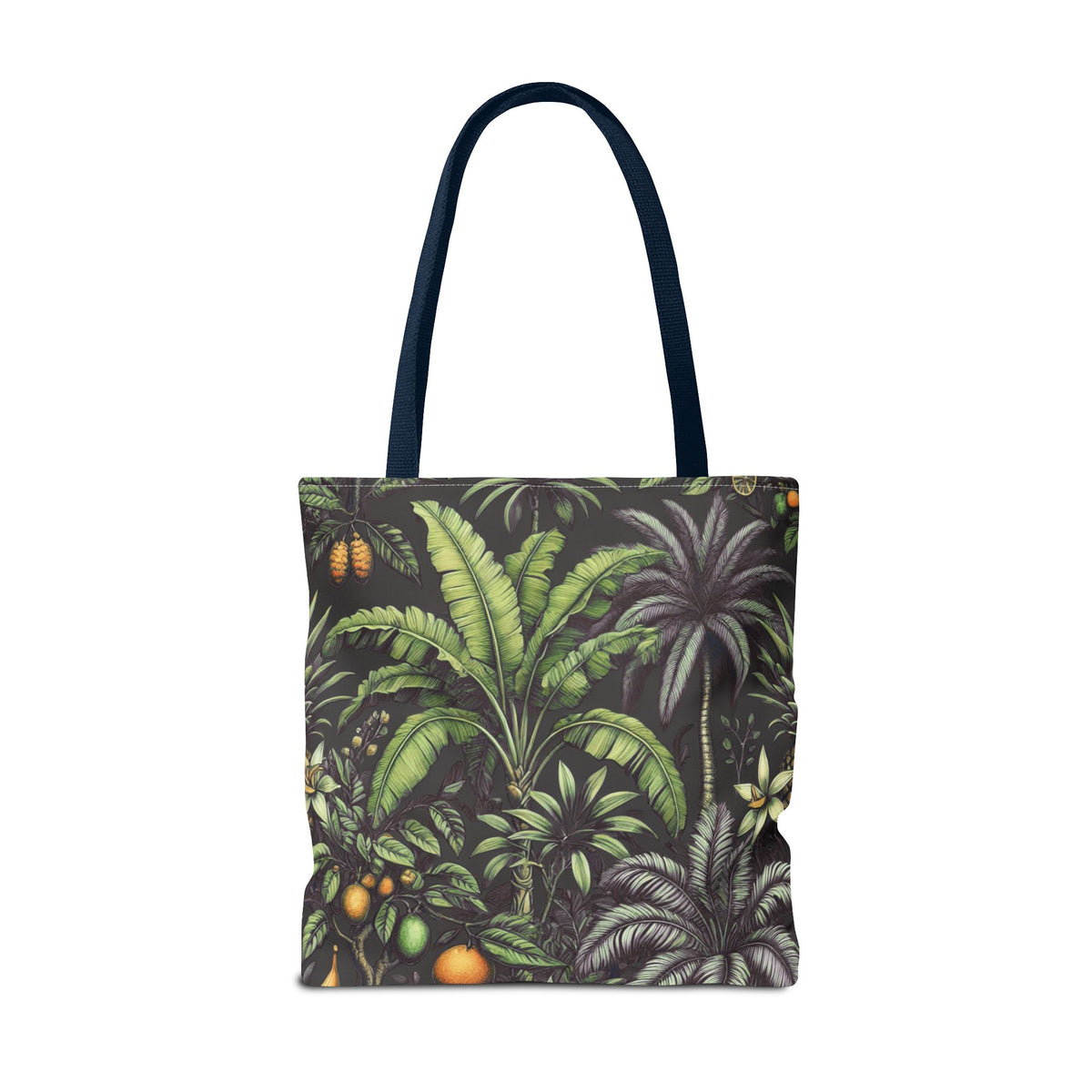 Tropical Fruit/Black Tote Bag - 3 Sizes