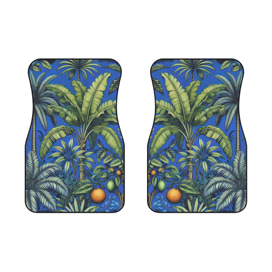 Tropical Fruit/Dark Blue Car Floor Mats - SET of 2