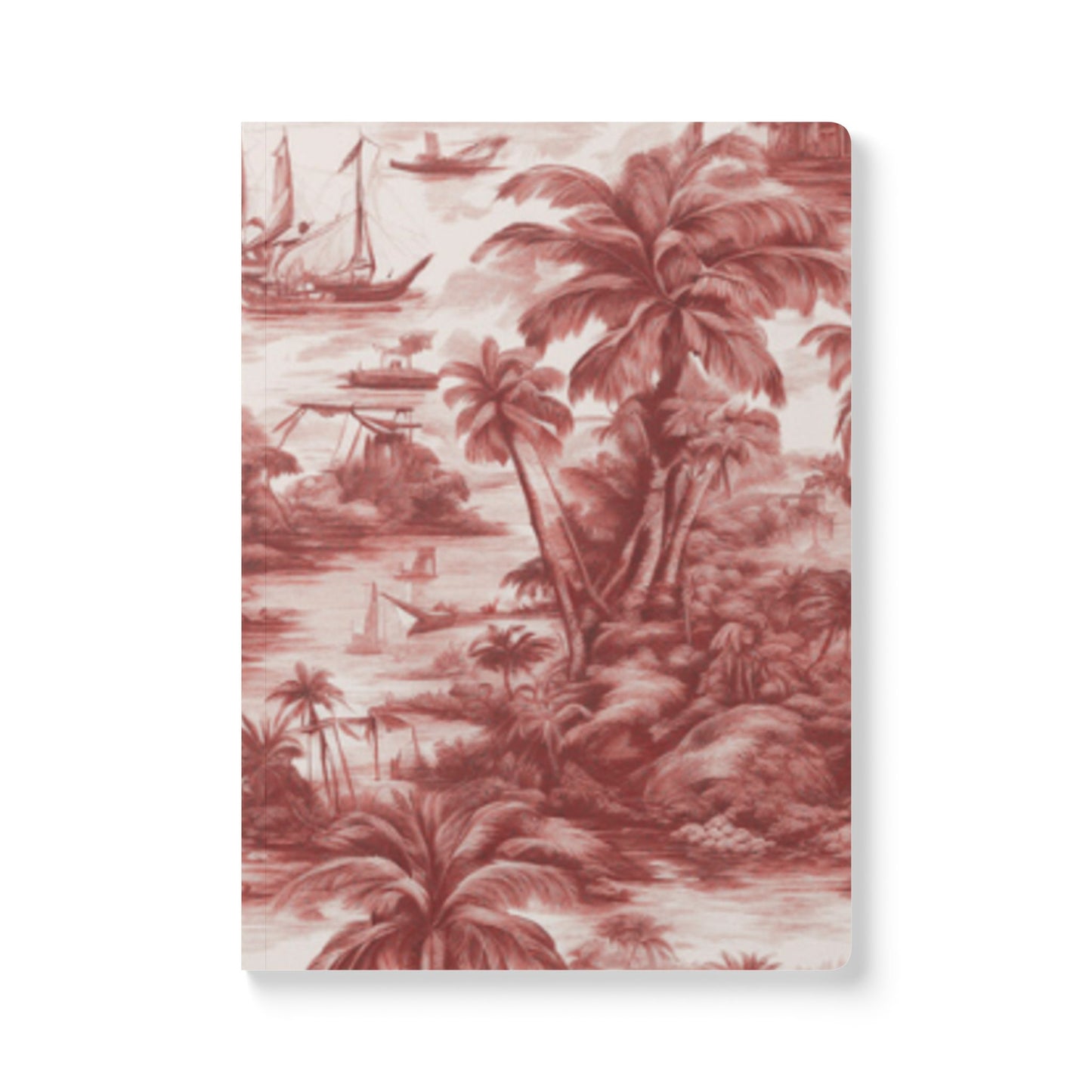 Copy of Softcover Journal - Tropical Toile #1, Black